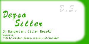 dezso siller business card